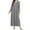 Dark Gray, variant on Women's Long Sleeve Nightgown Long Sleepshirts Henley Sleep Dress Full Length Sleepwear