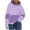 Purple, variant on Color Block Hooded Sweatshirts for Women Oversize Fit Autumn Sweatshirt Pull-up Hoodie Streetwear with Pockets Gym Workout Athleisure Casual Essentials Plus Size