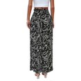 thumbnail image 4 of Women Floral Print Palazzo Pants Summer Bohemian Wide Leg Pants High Waist Casual Lounge Pant Trousers with Pockets Yellow XL, 4 of 5