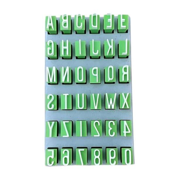 Juego de sellos del alfabeto, sello de arcilla polimérica, sello de letras reutilizable para cerámica, arcilla Mayúsculas