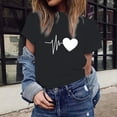 thumbnail image 2 of Bjutir Graphic Tees For Women Spring Fashion Casual Floral Print Short Sleeve T Shirt Blouse Top Black S, 2 of 6