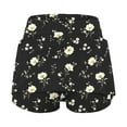 thumbnail image 4 of Njagoc3 Womens High - Waisted Drawstring Ditsy Floral & Leaf Print Shorts - Cute Breathable for Summer Garden Gatherings, 4 of 6