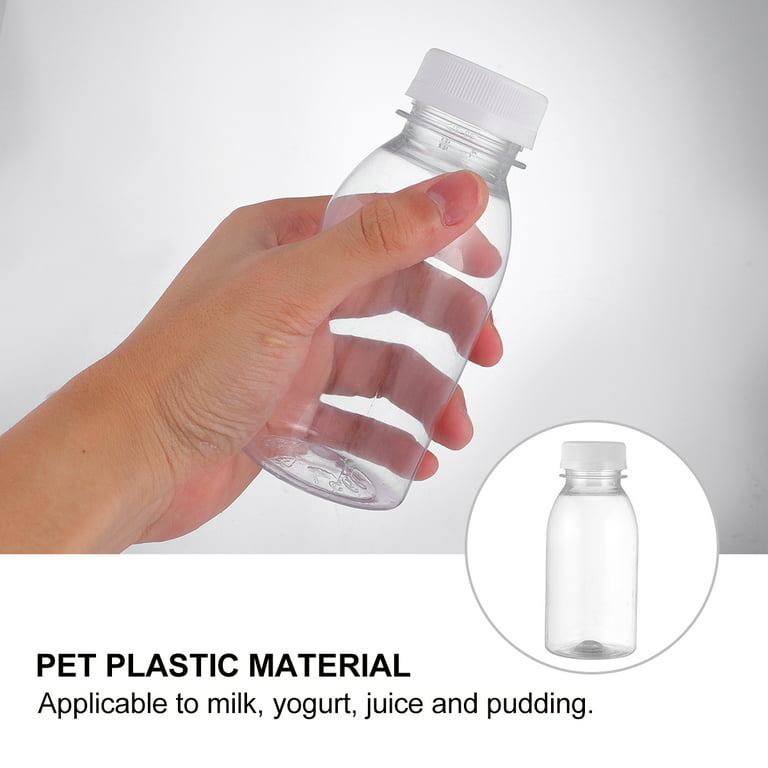 Reusable Clear Juice Bottles with Caps for Juicing & Smoothies,  8 Ounce Empty Plastic Drink Containers for Mini Fridge, Juicer Shots, Small  Water Bottles Bulk 8 oz (12 Pack): Home & Kitchen