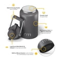 thumbnail image 3 of RTIC Half Gallon Ceramic Lined Insulated Outback Water Bottle Jug, Leak Proof, Graphite, 3 of 8