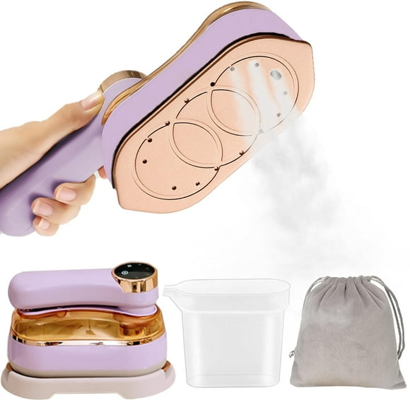Dailatu Plancha de vapor portátil de 1200 W para ropa de viaje, mini plancha de viaje portátil giratoria de 180 ° con vaporizador, plancha a vapor 2 en 1 seca y húmeda para ropa portátil