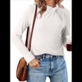 thumbnail image 1 of Blusas de Mujer de Larga Térmicas con Nudo Torcido, Cuello Alto, Informales, Ajustadas, Suaves y Elásticas. M, 1 of 8