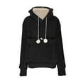 thumbnail image 7 of Pet Carrier Hoodies for Women Large Pouch Long Sleeve Sweatshirts Fuffy Fleece Dog Holder Cat Carrier Pullover Tops, 7 of 7