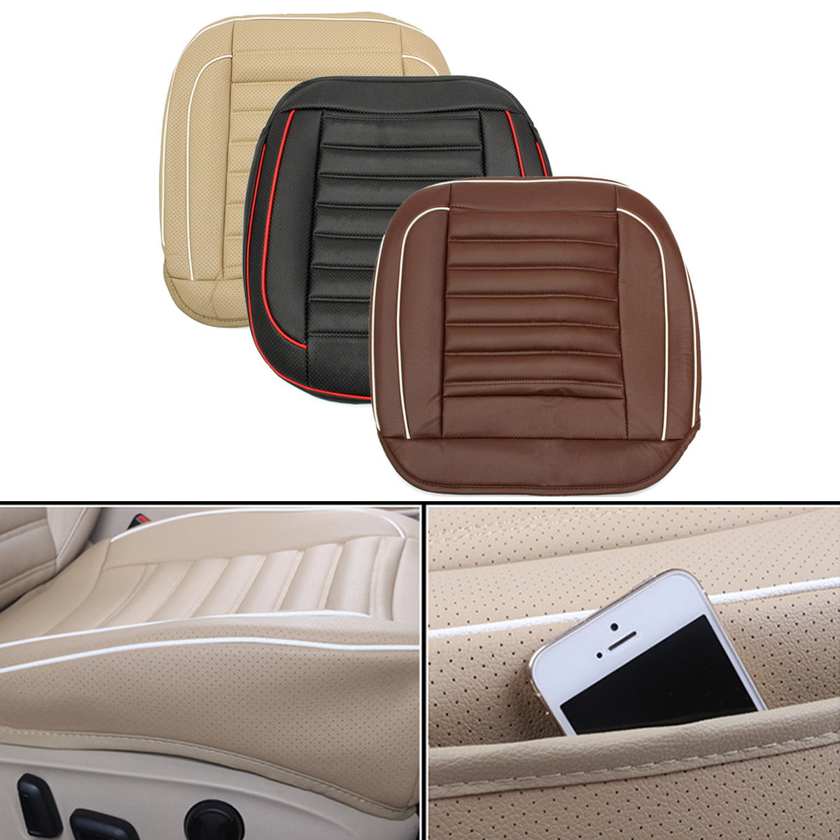 UHeng 2 PCS Car Seat Protector Cushion Cover Pad Mat Breathable for Auto