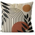 thumbnail image 6 of Boho Pillow Covers 18x18 Set of 2, Bohemian Mid Century Style Farmhouse Decorations Outdoor Throw Pillows Abstract Orange Sunset Art Outdoors Decorative Cushion Case for Couch Sofa Home, 6 of 6