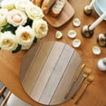 thumbnail image 2 of Brown Ombre Round 15 Inch Placemats Set of 8, Vintage Country Wooden HeatResistant Non Slip Place Mats for Dining Table, Wipeable Braided Kitchen Table Mats for Housewarming, 2 of 9