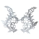 thumbnail image 5 of 1 par de apliques de encaje con bordado floral para manualidades de costura y decoración. Blanco, 5 of 9