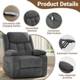 thumbnail image 5 of HSUNNS Power Lift Recliner Chair for Elderly, Overstuffed Wide Recliners for Adults, Heavy Duty Recliner Sofa and Safety Motion Reclining Mechanism, 45°-135° Recline, 350lb Capacity, Grey, 5 of 8