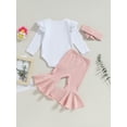 Taoocy Baby Girl Long Sleeve Romper TShirt Tops Bell Bottom Pants Set