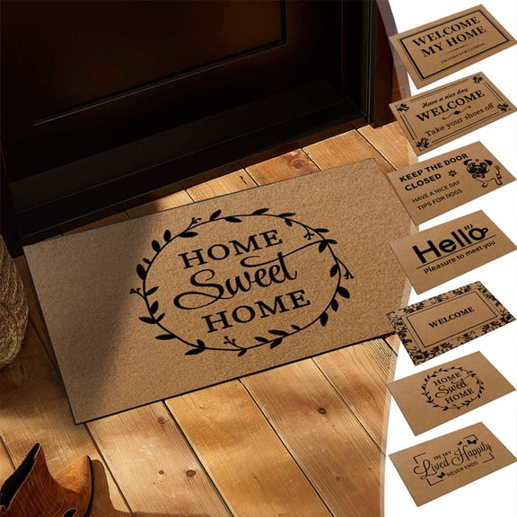 Yyuenw Bath Rug, Welcome Mat For Outdoor Entrance Artificial Coir Palm Leaf Plant Doormat For Front Porch Patio, Home Decor