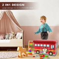thumbnail image 5 of Toy Storage Chest Kids Toy Box, Children Storage Chest & Bench with Flip Top Lid, Toy Chest Storage Organizer Large Trunk for Kids Room Playroom Nursery (Fire Engine ), 5 of 7