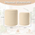 thumbnail image 2 of Set de otomanas Royal Windsor Boucle Round Beige x2, 2 of 9