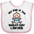 thumbnail image 3 of Inktastic Dad is Worlds Best Lawyer Boys Baby Bib, 3 of 4