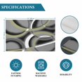 thumbnail image 6 of Sage Green Geometric Placemats Set of 6, Grey Retro Abstract Striped Art Placemats for Dining Table, Place Mats for Kitchen Tabletop, Waterproof Wipeable Dining Table Mats Set, 6 of 9