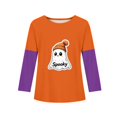 thumbnail image 5 of Abcomgle Halloween Shirts for Girls Size 6-8 Cute Ghost with Hat Graphic Shirts for Kids Girls Crewneck Raglan Long Sleeve T-Shirts for Girls Fall Funny Holiday Blouses for Girls, 5 of 7