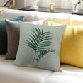 thumbnail image 2 of BANET Palm Leaf Pattern Pillowcase – Tropical Botanical Decorative Cushion Cover for Home Decor 20x20in, 2 of 5