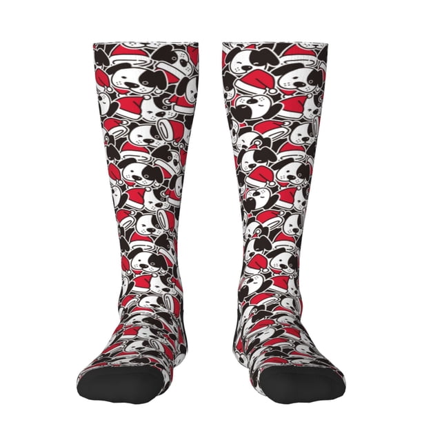 Fotbe Cute Dog Calcetas Divertidas Estampadas para Hombre y Mujer, Calcetas de Algodón hasta la Rodilla para Caminar, Correr, Enfermería y Embarazo