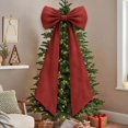 thumbnail image 4 of 1 Pack 23.6 x 63 Inches Christmas Large Bows,Wine | Halloween Tree Topper Bow Decor, Giant Christmas Front Door Bows for Home Wreath Wall Backdrop Party, 4 of 6