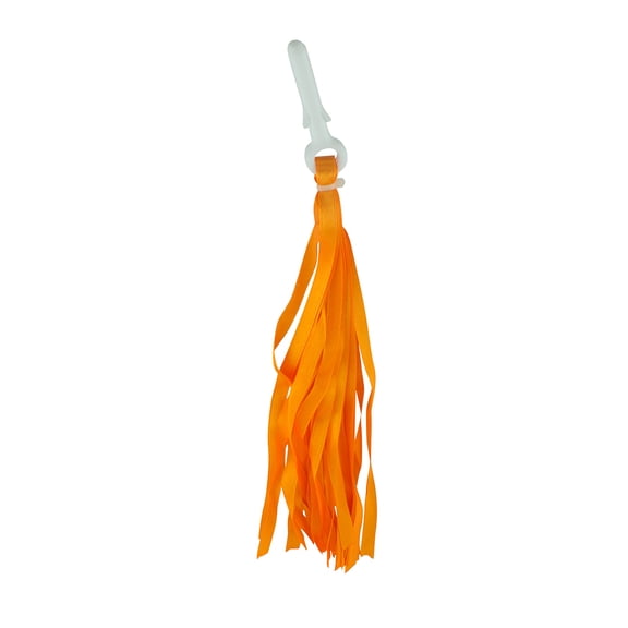 Cloth Streamers Pair Bicycle Grips Tassel (Orange)