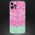 thumbnail image 4 of DesignSkinz Green and Pink Tribal v3 Full-Body Skin Decal Wrap Cover for iPhone 14 Plus, 4 of 9
