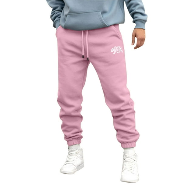 Pink joggers for men sale