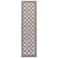 thumbnail image 2 of Safavieh Courtyard Claudia Geometric Indoor/Outdoor Runner Rug, Light Gray/Black, 2'3" x 8', 2 of 7