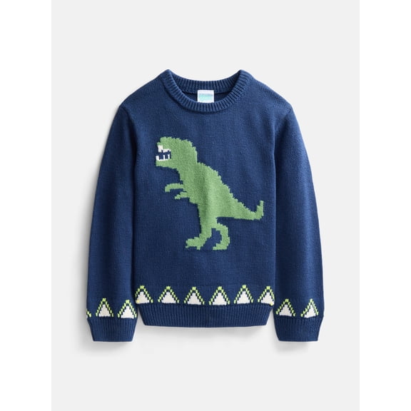 Wonder Nation Toddler Boys Graphic Sweater with Long Sleeves, Sizes 12M-5T