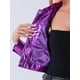 thumbnail image 5 of CHAQUETA METÁLICA Holográfica Brillante de Biker para Mujeres INSPIRE CHIC L Púrpura, 5 of 6