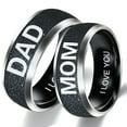 thumbnail image 2 of Fashion Mom Dad Daughter Son Letters Band Stainless Steel Family Member Ring, 2 of 6