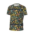 thumbnail image 6 of Wukai Colorful Hippie Print Men's Short-Sleeved Mesh T-Shirt,Quick-Dry Short Sleeve Workout T-Shirt-X-Small, 6 of 8