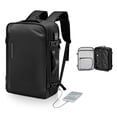 thumbnail image 1 of VEVOR Sac à Dos de Voyage sous Vide, 65L, Sac à Dos de Voyage à Compression sous Vide Extensible, avec Serrure Approuvée par la Tsa, Multiples Poches et Compartiments, Valise Cabine Résistante à l'Eau, Sans Pompe, Noir, 1 of 9
