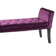 thumbnail image 2 of Armen Living Chatham Tufted Velvet Living Room Bench in Purple, 2 of 4