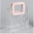 thumbnail image 2 of Practical Large Capacity Square Shape Handle PVC  Round Shape Handle Waterproof Storage Bag Clear Tote Bag Hand Gift Bag Transparent Shopping Bags XS SMALL ROUND HANDLE, 2 of 8