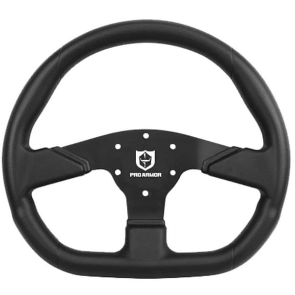 Pro Armor A19UZ283BL D Shape Steering Wheel - 13.75in. - Black