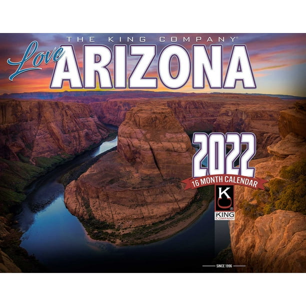 2022 Arizona Scenic Wall Calendar 16-Month X-Large Size 14X22, Arizona Landscape Calendar By The King Company-Monster Calendars - Walmart.com