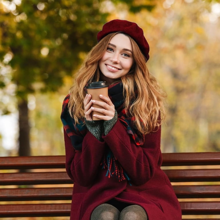 8459 5 Pcs Beret Hat French Beanie Outdoor Winter Fashion Lady Jolbndcv 6 Pack Wool Beret Hat French Beanie Outdoor Winter  main image 3