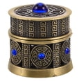 thumbnail image 1 of 1Set Makeup Container Metal And Glass Material Round Shape For Travel And Business Trips, 1 of 9