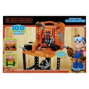 Black and Decker Junior Carrying Case Workbench, with100 Play Tools and Accessories includes Carrying Case and a Play Motorized Drill