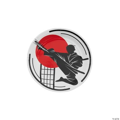 Karate Party Dessert Plates, Birthday, Party Supplies, 8 Pieces