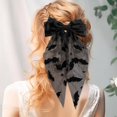 thumbnail image 4 of Halloween Bat Bow Hair Clips Bat Embroidery Lace Tulle Veil, 4 of 8