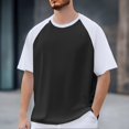 thumbnail image 2 of Men's Basketball Sports T Shirt Short Sleeved Warm Up Performance Top Trendy College Style Comfortable Sweat Wicking Athletic Wear, 2 of 4