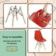 thumbnail image 6 of Furmax Pre Assembled Style Mid Century Modern DSW Shell Lounge Plastic Kitchen, Dining, Bedroom, Living Room Side Chairs Set of 4, Red, 6 of 8