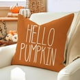 thumbnail image 5 of Fall Pillows Decorative Throw Pillows,Fall Pillow Covers 18x18 Set of 4,Polka Dots Pumpkin Autumn Pillow Covers,Maple Leaf Stripes Thanksgiving Throw Pillows Burnt Orange(5-18), 5 of 6