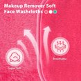 thumbnail image 4 of Reusable Face Wash Cloth -Bexikou 12 Pack Makeup Remover Cloths,Reusable Makeup Remover Pads,Soft Microfiber Facial Cleansing Cloths for Women 5 x 5 inch(Gray), 4 of 6
