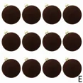 thumbnail image 3 of Juego de 12 bolas de Navidad con adornos de terciopelo de 2,36 pulgadas con aro colgante para decoración del hogar, Navidad, P P7f3, 3 of 5