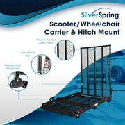 Silver Spring Steel Mobility Scooter and Wheelchair Hitch Carrier with 42” Folding Ramp